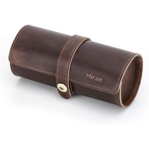 Kal-Montre Étui De Rangement Pour 3 Montres Fait À La Main En Cuir Véritable Organisateur De Rouleau De Rangement Pour Montres Montres Portables Boîte De Voyage - Neuf