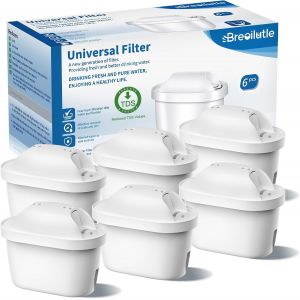 Lot De 6 Cartouches Filtrantes De Rechange Pour Carafe Brita® Marella® - Compatible Avec Brita® Maxtra+® Plus Maxtra Pro® All-In-1 - Réduit La Réduction Du Chlore Tds - Neuf
