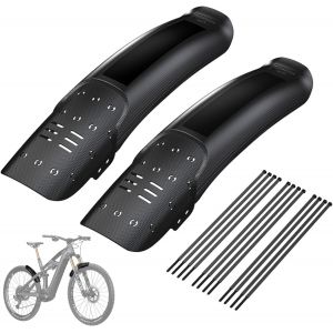 Lot De 2 Garde-Boues Anti-Éclaboussures Pour Vtt Mudguard Avec 12 Serre-Câbles,Protection Anti-Éclaboussures,Garde-Boue Pour Roues De 26"",27,5"",29"" (L) - Neuf
