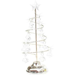 Crystal Arbre de No&euml;l Lampe de Table - Blanc, LED &Eacute;toil&eacute; de la Lumi&egrave;re, un Pendentif en Cristal, la Nuit de No&euml;l, la Lumi&egrave;re, Plaqu&eacute; de Base, Aliment&eacute; par Batterie, de Chevet D&eacute;cor, Pas de Piles, - Neuf