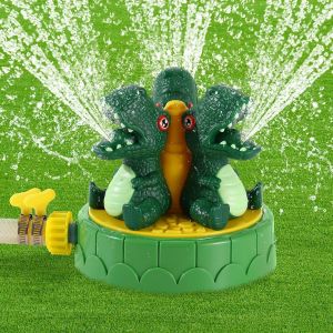 Eryi-Jouet D'arrosage D'eau Pour Enfants, Jouet D'eau Extérieur Mignon En Forme De Dinosaure, Jouet Pulvérisateur D'eau Avec 2 Colliers De Serrage Et 3 Buses Pour Jardin Pelouse Piscine, Vert - Neuf