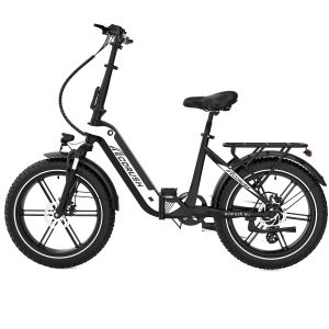 Vélo Électrique Pliable Ecorush Eco R2, 20&#34; X 4.0, 48 V, 10,4 Ah, 250 W, Noir - Neuf