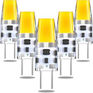 Kalanka-Gy6.35 Ampoules &iquest;&iquest; Led,3w Ac/Dc 12v Bi-Pin Jc Type Led,3000k Blanc Chaud G6.35 &iquest;&iquest; Culot &iquest;&iquest; Broches Remplace L'halog&iquest;&iquest;Ne 25w 30w,12v Gy6.35/G6.35 Led Mini Ampoule,Non Gradable-5 Pi&iquest;&iquest;Ces - Neuf