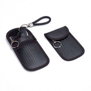 ¿Noir)Jeu de 2 Anti RFID Clé de la Voiture Cas de Signal de Blocage de Faraday Pochette Sac, Cuir Imperméable à l'eau RFID Signal de Blocage Sachets, Triple Couche de Blindage, Portable - Neuf