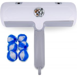 Jgd-Brosse Anti Poils Animaux. Ramasse Poils De Chat Et Chien Sur Canap&eacute;, Tapis, V&ecirc;tements, Voiture. Brosse, Rouleau , R&eacute;utilisable Sans Recharge, Nettoyage Facile + Bonus Boules Machine &Agrave; Laver. - Neuf