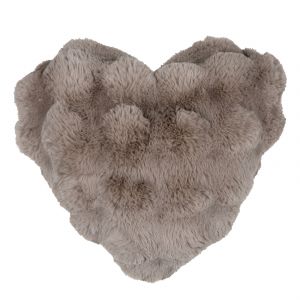 Coussin D&eacute;coratif C?ur Imitation Fourrure - Neuf