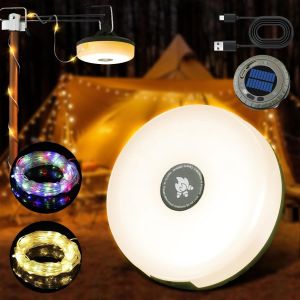 Kal-Guirlande Lumineuse Escamotable Portative Imperméable Extérieure Usb,Guirlande Lumineuse Solaire De Camping,Guirlande Lumineuse De Camping Portable,Guirlande Lumineuse Escamotable Camping Étanche - Neuf