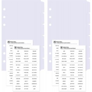 12 Feuilles Blanc Intercalaires A6 Plastique,Pour Classeur A6 6 Anneaux,Séparateurs A6 Planificateur,Séparateur Onglet De Page D'index Pour Le Carnet De Notes(17cm X 9.4cm) - Neuf