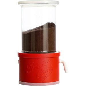 BHHBB-Pronto Caffe Doseur Café Moulu pour cafetière Italienne Moka, Boite a Cafe Moulu vintage compatible Cafetiere Bialetti, Pot Remplaçable avec Boîte de 10cm, Plastique Rouge - Neuf