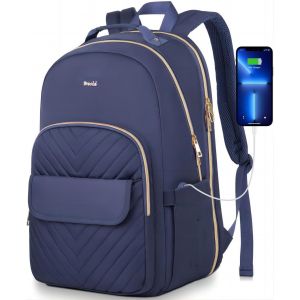 Sac À Dos Scolaire Filles 17,3"" Sac À Dos Femme Pour Ordinateur Portable,Sac D'École Pour Études Universitaires Voyage Avec Port Usb[COM915235] - Neuf