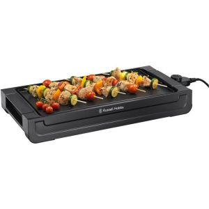 Ulteronixshop-Plancha &eacute;lectrique Barbecue int&eacute;rieur & ext&eacute;rieur Fiesta (plaque antiadh&eacute;sive amovible, r&eacute;glage de temp&eacute;rature, bac &agrave; graisse, c&acirc;ble d&eacute;tachable, 2400W) Grill &eacute;lectrique 22550-56 - Neuf