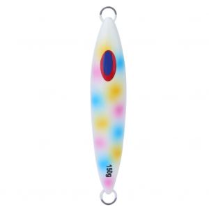 Leurre Artificiel De Peche Au Jigging, Leurre Lumineux Double Face, Leurre De Peche En Bateau, Accessoires De Peche, 150 G, Points Colores - Neuf