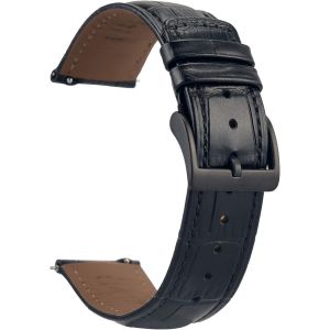 Eryi-Bracelet Montre 22mm 20mm 18mm 19mm, Bracelets De Montres Pour Homme/Femme, Bracelet Montre Cuir De Libération Rapide,Bracelet Montre Crocodile Relief - Neuf
