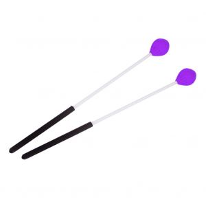 1 paire de maillets pour clavier Marimba en laine avec poignees en caoutchouc et fibre de verre pour debutants (violet) - Neuf