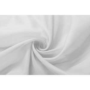 Tzf-Rideau &Agrave; ?illets &laquo; Uni &raquo; - Transparent - H X L 145 X 140 Cm - Blanc - Rideau &Agrave; ?illets - Fermeture Par Ruban - Pour Salon - 20332-Cn - Neuf