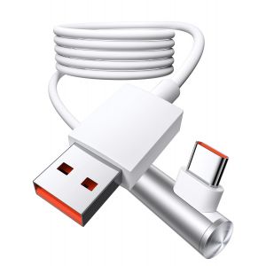 JGD-C&acirc;ble USB C Charge Rapide 120W 6A pour Redmi Note 14 13 12 11 Pro 11 11s 13C,Cable USB C Coud&eacute; 90 Degr&eacute;s 1,8M Cable Type C Charge-Turbo pour Xiaomi 15T 14T 13Pro 12T 11T pour POCO X7Pro X6Pro F6 - Neuf
