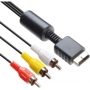 Rca Câble Audio-Vidéo Console De Jeux Accessoires Câble Av Pour Ps1 Ps2 Ps3 Playstation 1,8 M - Neuf
