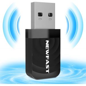 Clé Wifi Puissante Ac1300mbps U323v2, Double Bande 2.4ghz/5.8ghz Adaptateur Usb Wifi,Nano Clé Wifi Pour Pc/Laptop/Desktop/Tablet,Dongle Wifi Compatible Avec Windows 11/10¿Mac 10.11 10.15 - Neuf