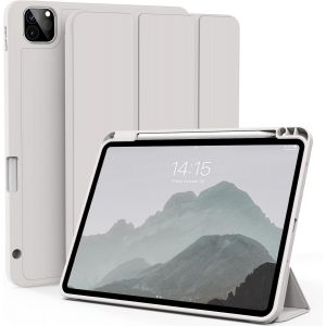 Gris, étui de Protection pour iPad Pro 11-inch (18/20/21/22), avec un Stylo Logement, Ultra-mince et Tri-fold Smart Cover, prend en charge Stylo Recharge Automatique de veille/Sommeil - Neuf