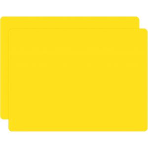 Set De Table En Silicone 2 Pièces, Set De Table Dessin Animé, Set De Table Pour Enfants, Nappe, Anti-Brûlure, Anti-Poussière, Antidérapant, Facile À Nettoyer Et À Ranger, 40 X 30 Cm, Carré, Jaune - Neuf