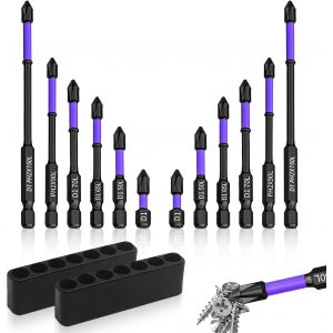 CHECARZHN--NO1-12 Pièces Embout Visseuse A Choc Embout Torx Embout Visseuse Aimanté Coffret Embout Visseuse Agnétiques Antidérapants Pour Les Réparations Industrielles Domestiques Percer Des Trous Se - Neuf