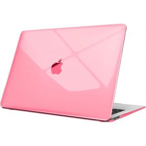 KALANKA-Coque Compatible avec MacBook Air 13 M1 (A2337) / MacBook Air 13 2020 2019 2018 (A1932 / A2179) - Etui Rigide Housse de Protection en Plastique Mince Dur, Rose Cristallin - Neuf