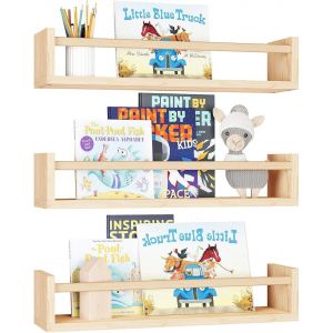 SUBZONAL-tag&egrave;re Murale pour Enfant, Lot de 3 Etagere Murale Livre Chambre Enfant &eacute;tag&egrave;res flottantes murales pour Organiser des Livres et des Jouets pour Chambre &agrave; Coucher, Salon, d'enfant - Neuf