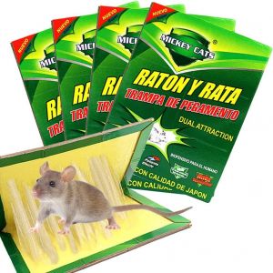 KALANKA-4 Pièces l' écolo Piège à Rats, Pièges à Souris, Dératisation Rapide Plaques Collantes Sourie, Puissant Plaques de glu Anti Rat et Rongeurs - Grande (Nouvelle édition 31cm x 21cm) - Neuf