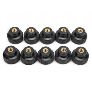 XYONG Lot de 10 vis moletees a tete ronde, ecrou de serrage noir M6 x 25 - Neuf