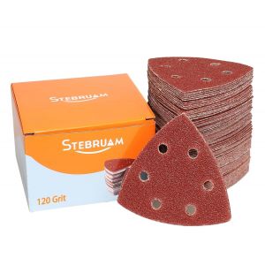 Triangl Poncag, Triangle de Poncage 70 Triangles Abrasifs Autoagrippants 6 trous grain 180 Lot de papier a poncer triangle abrasif triangulaire pour ponceuse triangle - Neuf