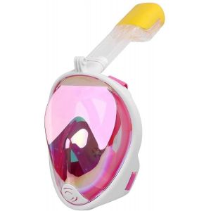 Plein Visage Masque de plong&eacute;e Rose L, Anti-Brouillard Masque de Plong&eacute;e pour les Hommes et les Femmes, Coffre-fort Nager sous l'eau de la Plong&eacute;e avec tuba - Neuf