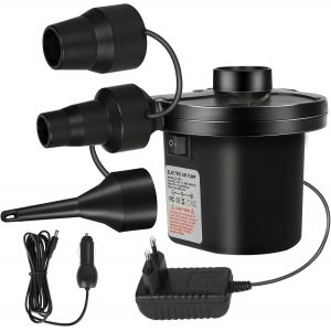 Chenquansarl-Pompe &Agrave; Air &Eacute;lectrique Gonfleur D&eacute;gonfleur,Gonfleur De Matelas Gonflable Pour La Maison Et La Voiture,Gonfleur &Eacute;lectrique Avec 3 Buses D'air Pour Matelas Camping,Piscine Gonflable - Neuf