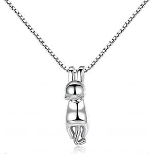 Htooo Power Collier S925 Argent Sterling Collier Chat Argent Mat Pendentif Collier Clavicule - Neuf
