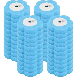 Brosse de toilette,jetable,avec têtes de rechange pour tige de toilette,brosse de toilette,brosse WC avec recharge de nettoyant et éponge (48 têtes de rechange,bleu) - Neuf