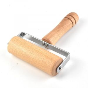 (B)Rouleau À Pâtisserie En Bois Avec Manche - Ustensile De Cuisine Pour Pâtisserie, Tortilla, Pizza - Neuf