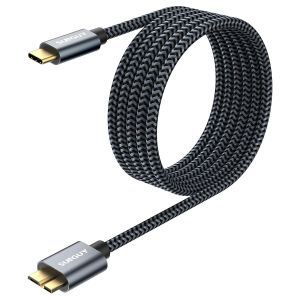 TTA-Câble USB C vers Micro B, 2m USB 3.1 10Gbps Cable disque dur externe USB C Compatible avec Toshiba, Seagate, WD, Disque Dur, Galaxy S5 Note 3, HDD - Neuf