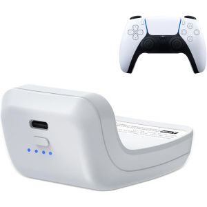 Batterie Pour Manette Ps5, Chargeur Sans Fil, Portable, 3000 Mah, Pour Dualsense, Play Pendant La Charge, Longue Durée De Vie De La Batterie, Accessoires Ps5 - Neuf
