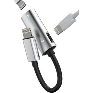 THEF-Adaptateur Jack Double Lightning Casque Accessoires AUX Chargeur Câble Adaptateur Audio Écouteurs Câble Headphone SDoppiateur Pour Apple iPad XR iPhone 14 13 Pro Recharge Casque Autoradio Dongle - Neuf
