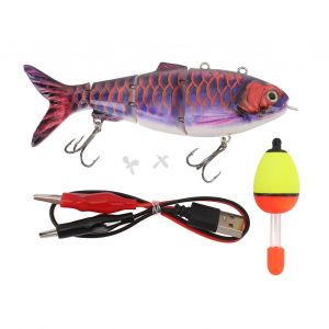 AppâT De PêChe Robotique Pour La PêChe En Eau Douce, Leurre éLectrique Rechargeable Par Usb à Articulations Multiples Avec LumièRe Led Et HéLices Bl 2023 - Neuf
