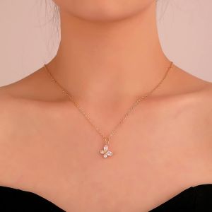 Kal-Collier Tour De Cou Papillon Cristal Collier Pendentif Papillon Mini Collier Papillon Collier Papillon Or Chaîne Bijoux Pour Femmes Et Filles Cadeaux - Neuf