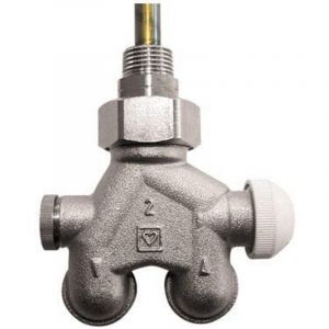 Herz Vanne Thermostatique Angulaire Quatre Voies Deux Tuyaux - Neuf
