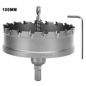 1 jeu de forets a pointe en carbure pour scie cloche et alliage d'acier (100 mm) - Neuf