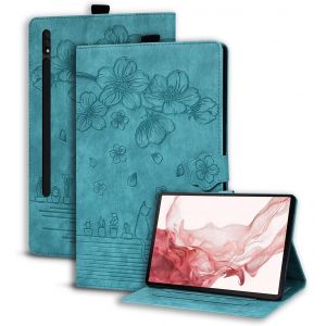 NAERYUT-Coque Pour Galaxy Tab S8 Plus 2022 12.4"/Galaxy Tab S7 Fe 2021/Galaxy Tab S7 Plus 2020 Pu Cuir Cover Tablette Housse De Protection Porte-Crayons Portefeuille Tablet Étui-Vert Clair - Neuf