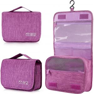 MAA-Trousse de Toilette, Pliable Grande Trousse de Toilette Voyage pour Hommes et Femmes,Multifonction Imperm¿¿able Sac Cosm¿¿tique Organisateur de Voyage avec Crochets - Neuf