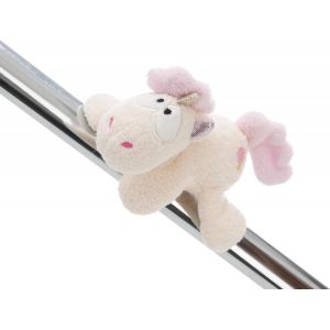 KAL-61903 Mag Creamy Pink Peluche Mini Licorne, 12 Cm, Blanche, Avec Aimant, Adh&egrave;re &Agrave; : Surfaces M&eacute;talliques, Tableaux Magn&eacute;tiques, Poign&eacute;es De Sac Comme Compagnon De Voyage - Neuf
