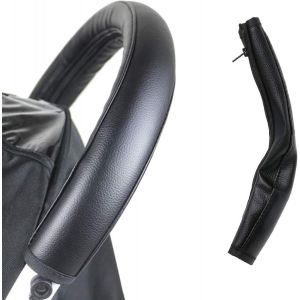 Cuir Poussette Couvercle De Poignée De 58cm, Poussette Couvercle De Poignée, Poussette Couvercle De Poignée Amovible, Poussette Accoudoir Avec Zipper Simili Cuir - Neuf