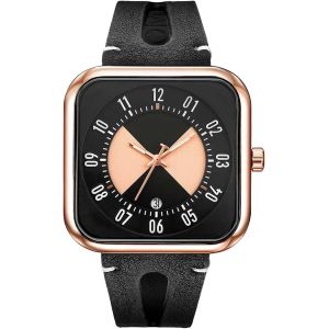 Eryi-Montre Homme Carré Bracelet Cuir Analogique Étanche Montre Pour Homme Lumineux Date Mode Quartz Montre Masculin - Neuf