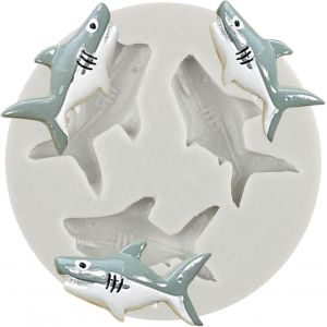 Kal-Moule À Fondant En Forme De Requin Océan, Moule En Silicone Pour Décoration De Gâteaux, Pâte À Sucre, Pâte Polymère - Neuf