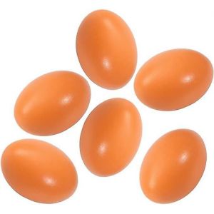Oeufs De Poule Faux Oeufs De Poule Ensemble De Faux Oeufs En Bois Aide Poules Pondeuses Outil De Ferme Nid De Volaille Factice 6 - Neuf