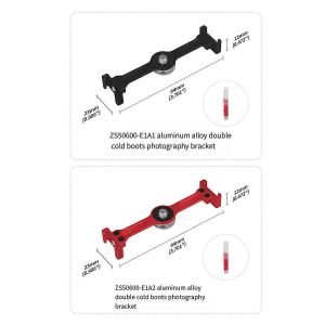 Cold Shoe Vlog Extension Bar Adaptateur de montage 1/4in vis rouge double - Neuf
